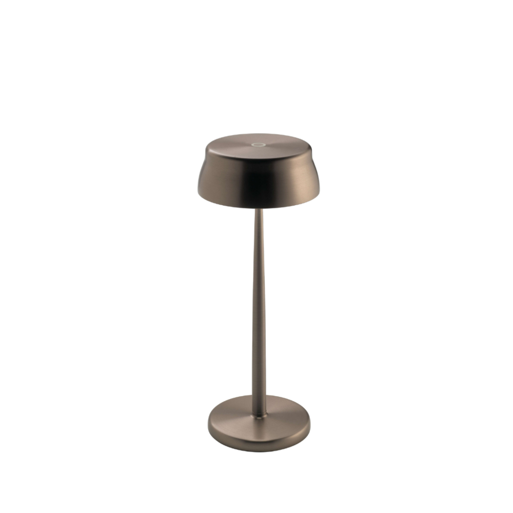 Lampa stołowa LED Zafferano Sister Light Wi-Fi Smart, miedziana, ładowalna i ściemnialna - 2200-2700-3000-4000K, 3,2W, wys 33 cm