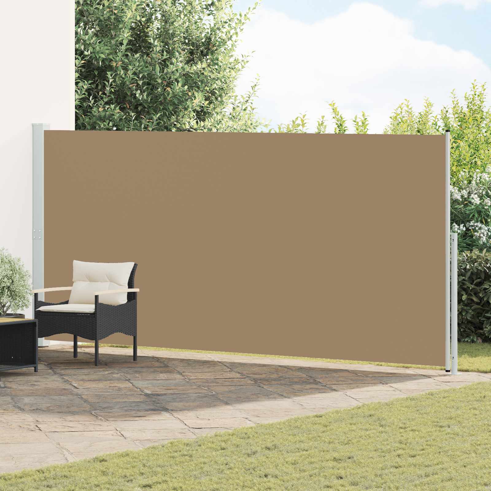 Rozkładany boczny markiz 180 x 300 cm Poliester Prostokątny vidaXL