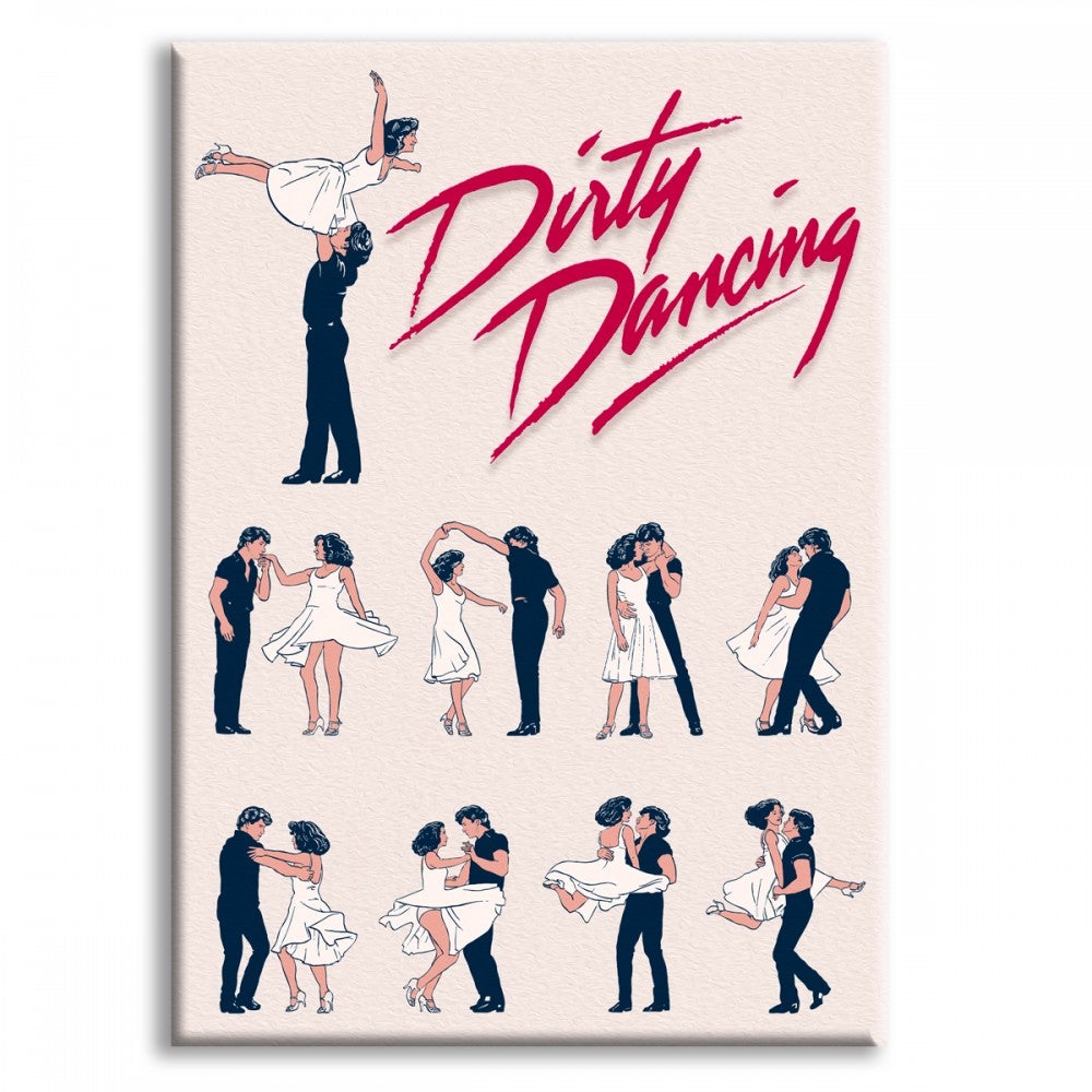 DIRTY DANCING - Plakat filmowy - Wydrukowany na płótnie i oprawiony w drewnianą ramę 100x140 cm