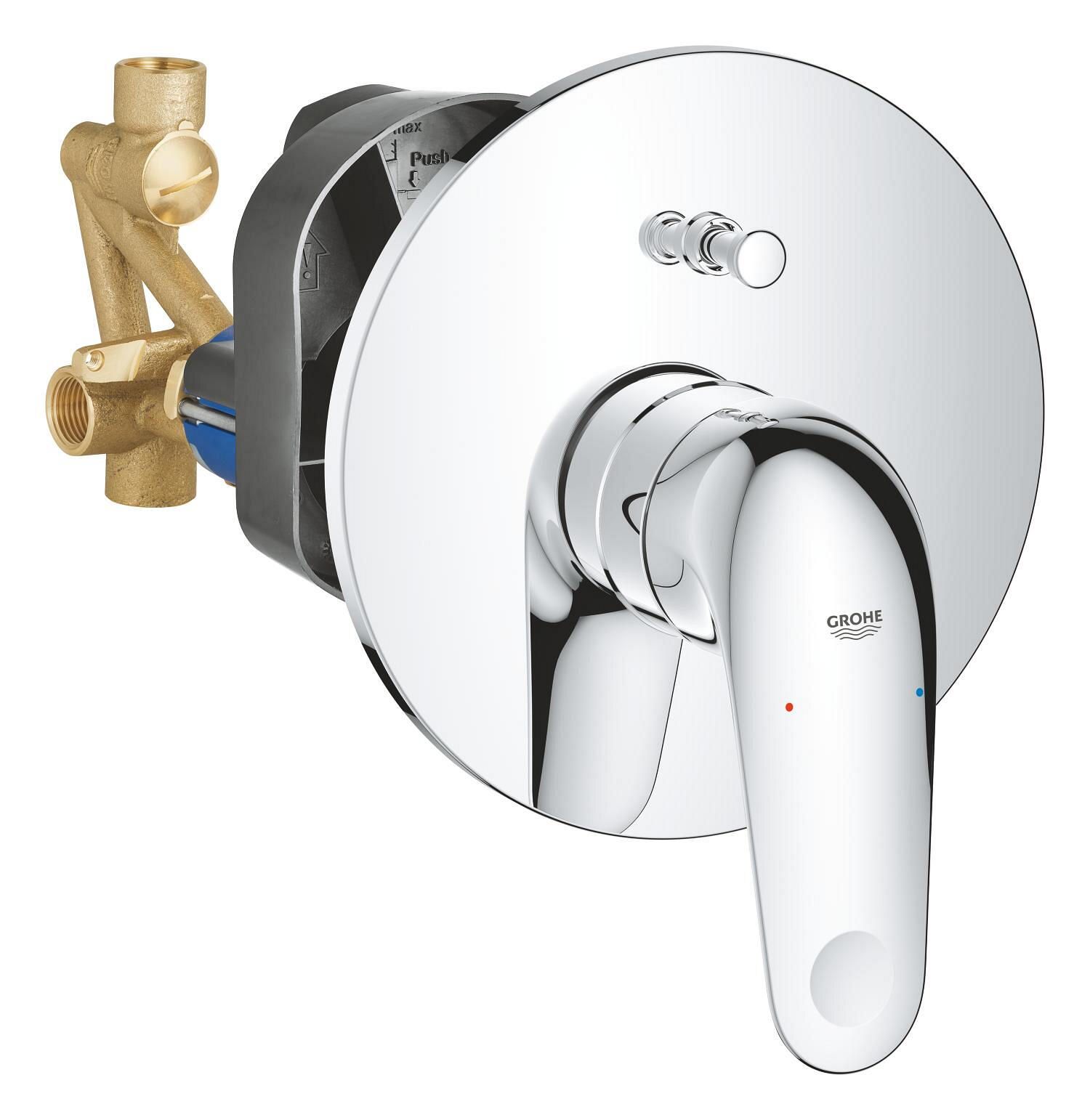 Jednouchwytowa bateria wannowa GROHE Swift srebrna