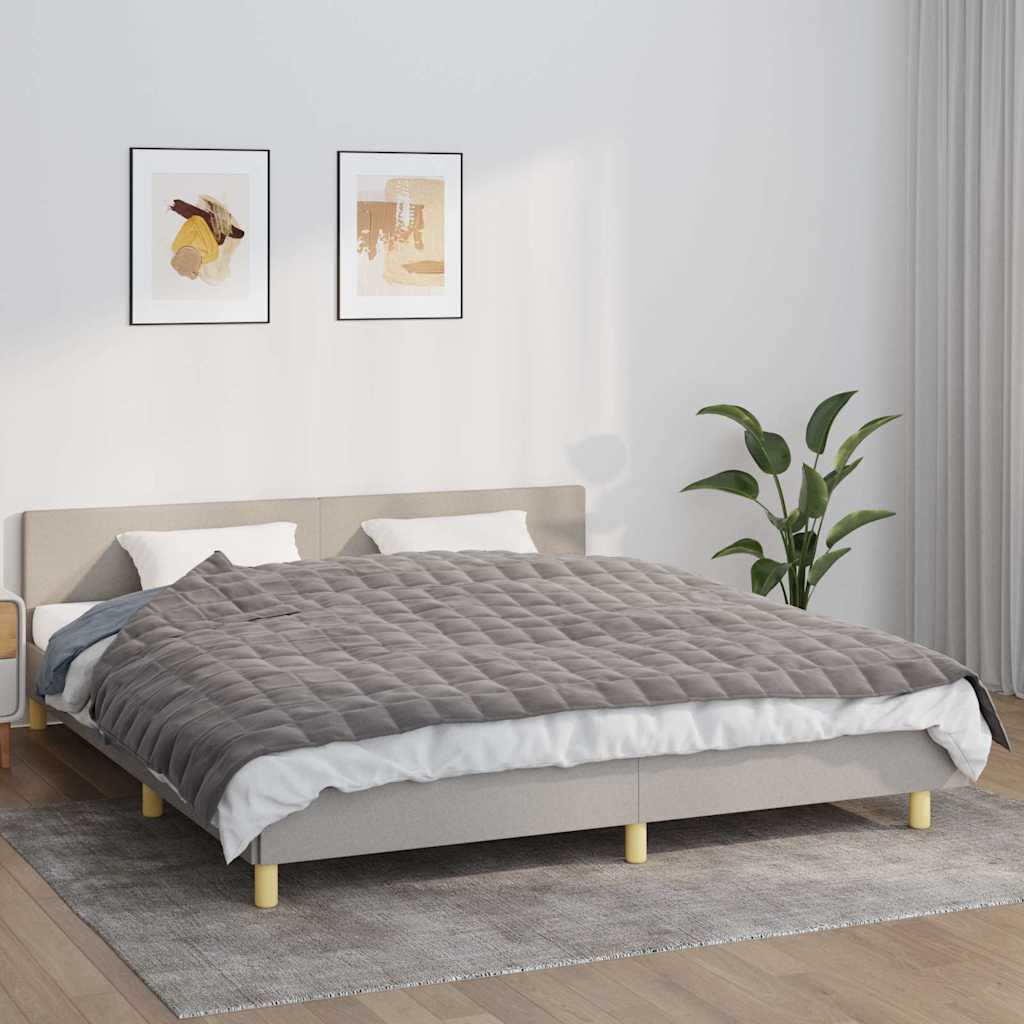 Koc obciążeniowy, szary, 155x220 cm, 7 kg, tkanina vidaXL