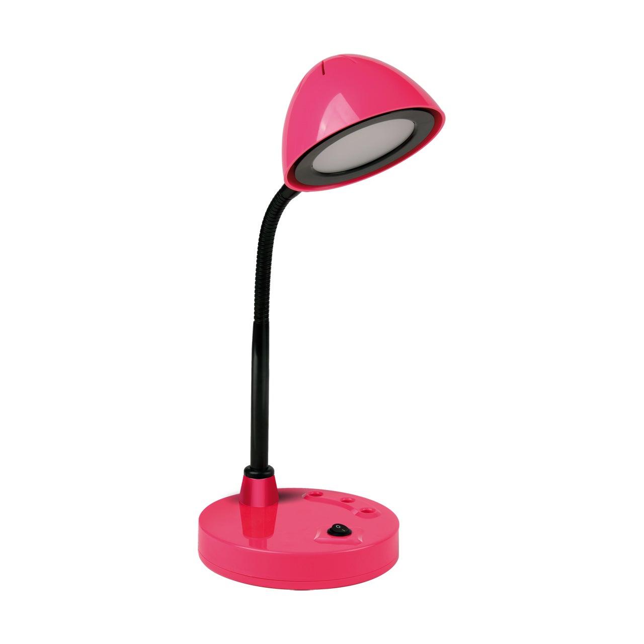 Lampka biurkowa nowoczesna różowa elastyczne ramię przybornik LED 4W RONI Struhm