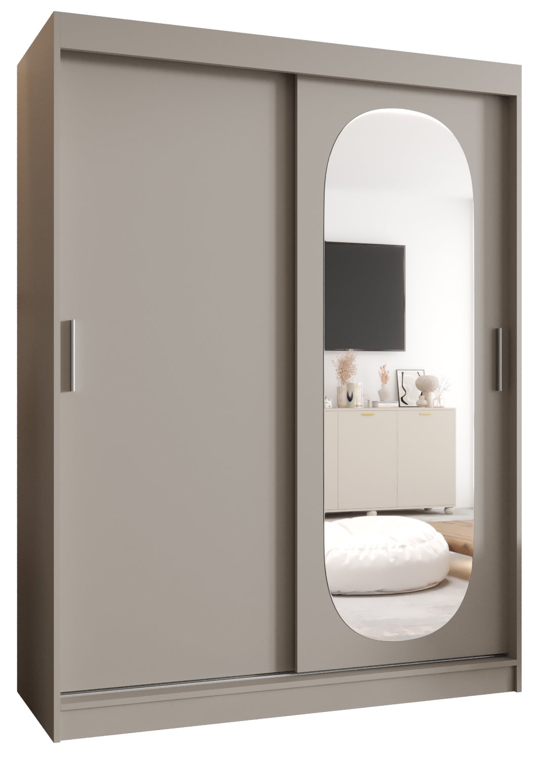 Szafa przesuwna garderoba ROYAL 150 x 62 x 200 cm Kaszmir