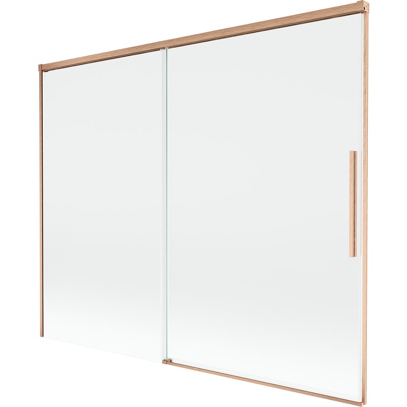 Mexen Rox parawan nawannowy 2-skrzydłowy rozsuwany 190 x 150 cm, transparent, miedź szczotkowana - 8C9-190-001-65-00