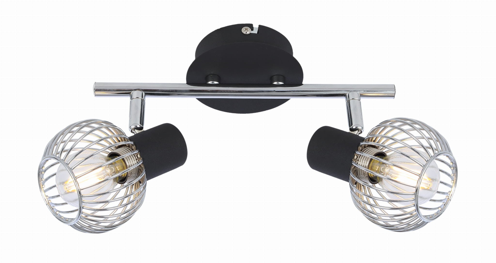 Lampa wisząca OSLO chromowana czarna 2 x E14 x 40W wym: 15 x 26 x 8 cm Candellux