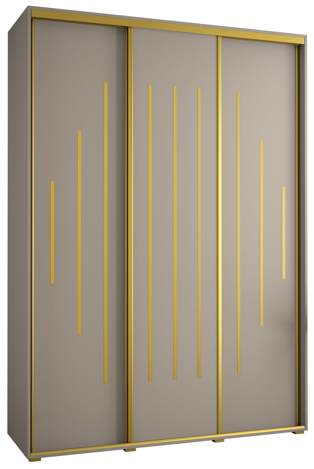 Szafa przesuwna wysoka Dakota 12 170 x 60 x 235,2 cm kaszmir + u. Złoty - Abiks Meble