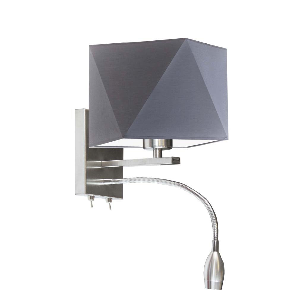 Kinkiet LED lampa ścienna lampa na ścianę z abażurem diament MOTO