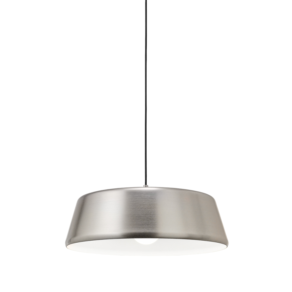Lampa wisząca Blanca S/P – nowoczesny design z aluminium w wykończeniu niklowym, gniazdo E27, maks 60 W, idealna do wnętrz – Gealuce
