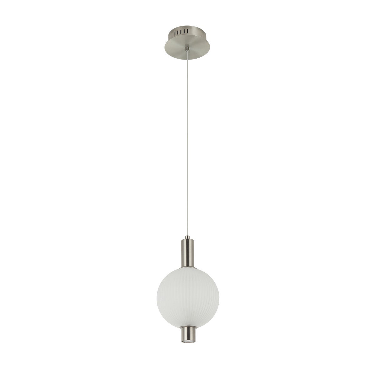 Lampa wisząca LENTI LED 7W Ciepła biel 595lm srebrna wym: 133 x 15 x 15 cm Italux