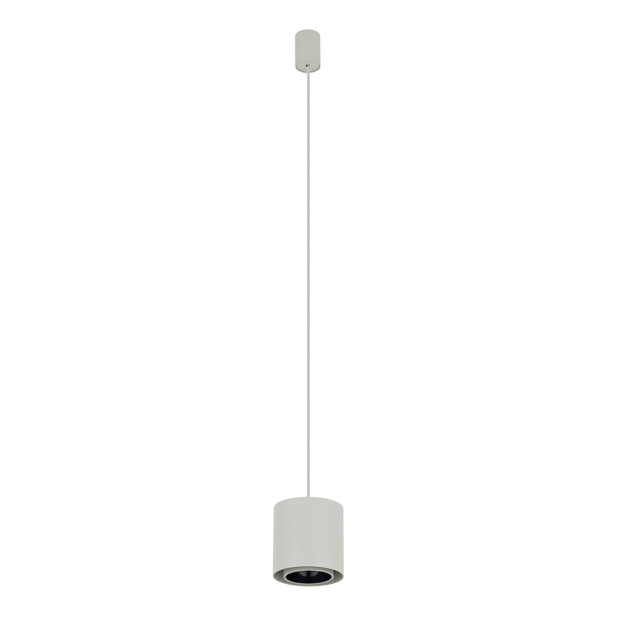 Lampa wisząca minimalistyczna szara walec czarny w środku 1xGU10 10W POINT DUO Nowodvorski