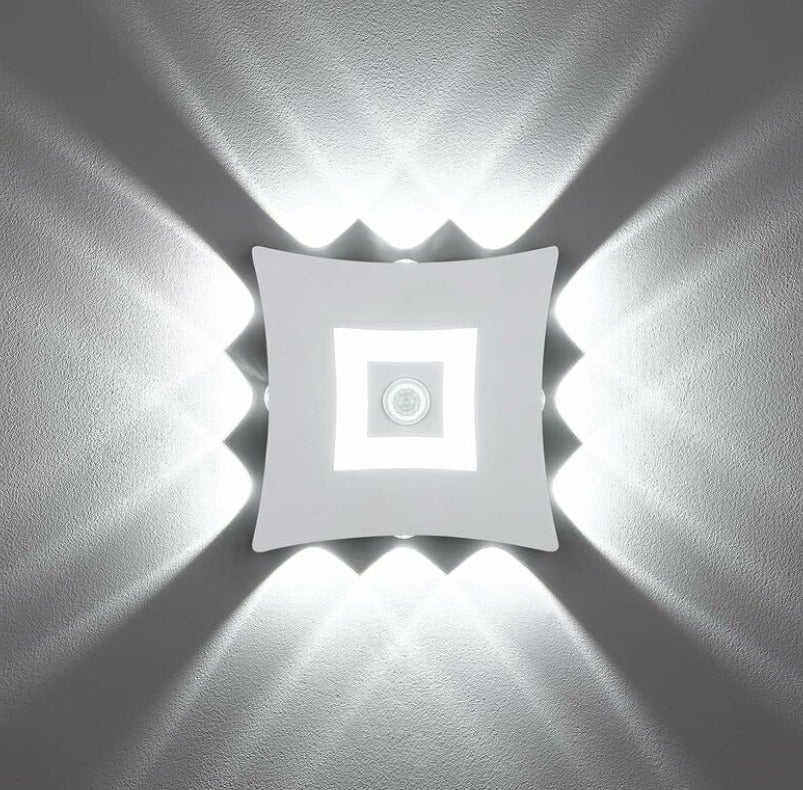Nowoczesna lampa ścienna zewnętrzna LED 18 W, wodoodporna IP65, chłodna biała lampa ścienna z aluminium 4000 K do ogrodu