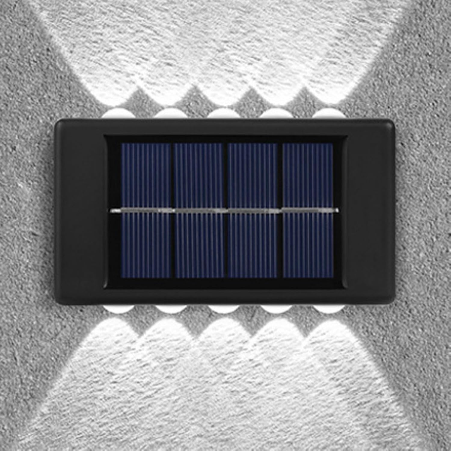 Lampa solarna na ogrodzenie, bezprzewodowa lampa solarna LED, odpowiednia do ogrodzeń, podwórek, ogrodów i ścieżek (10 diod LED, białe światło)