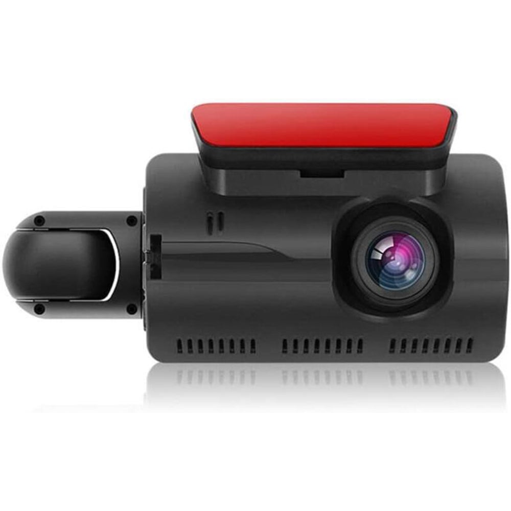 (1080P) Kamera samochodowa DVR, podwójna kamera przednia i wewnętrzna, rejestrator jazdy z 3-calowym ekranem IPS, szeroki kąt widzenia 170°, czujnik G