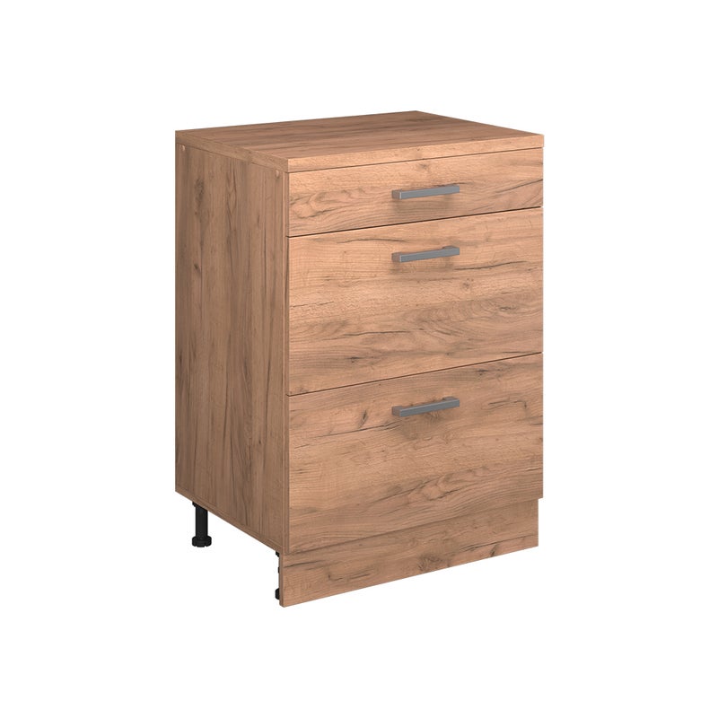 Vicco Komoda rozszerzająca Rion, Dąb goldkraft/Dąb goldkraft, 60 x 46 cm bez skosu z 3 szufladami