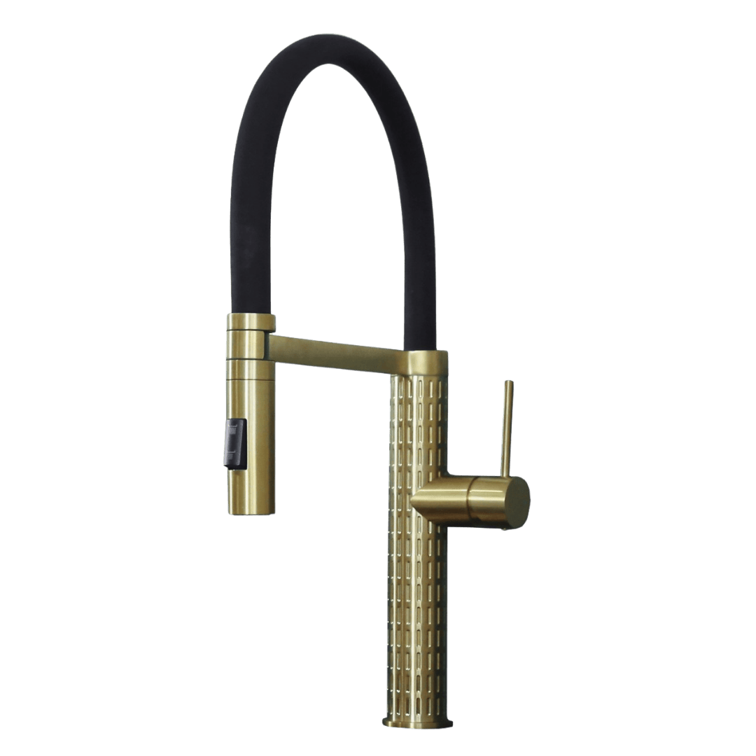 Architek Bateria zlewozmywakowa prysznic ręczny ze szczotkowanego złota