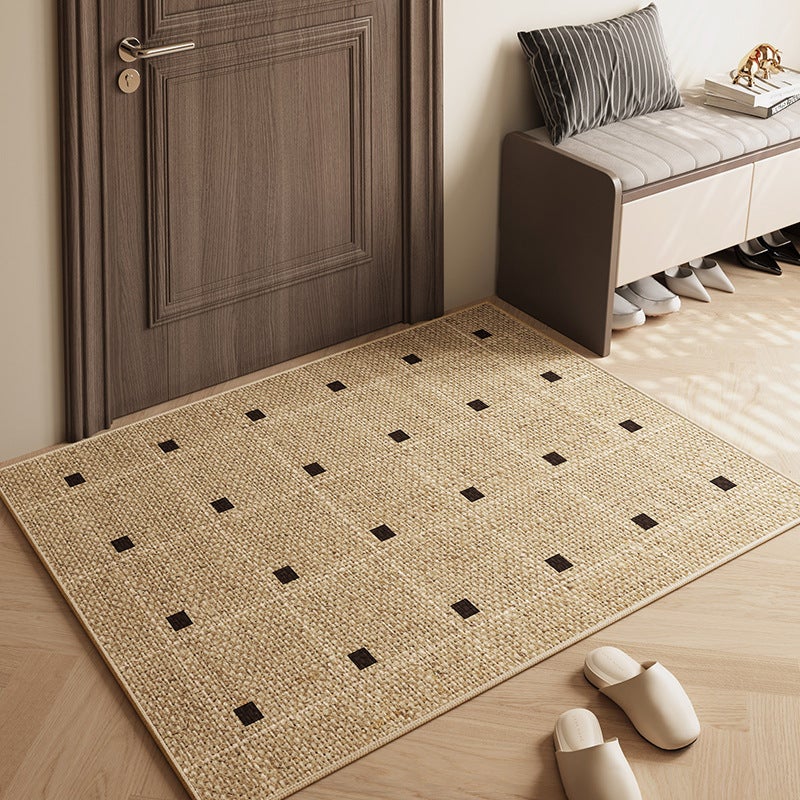 Minimalistyczny dywanik z lnu – Chłonny, szybkoschnący, antypoślizgowy – Dywanik do przedpokoju – (60 x 90 cm) – Dywanik z lnu