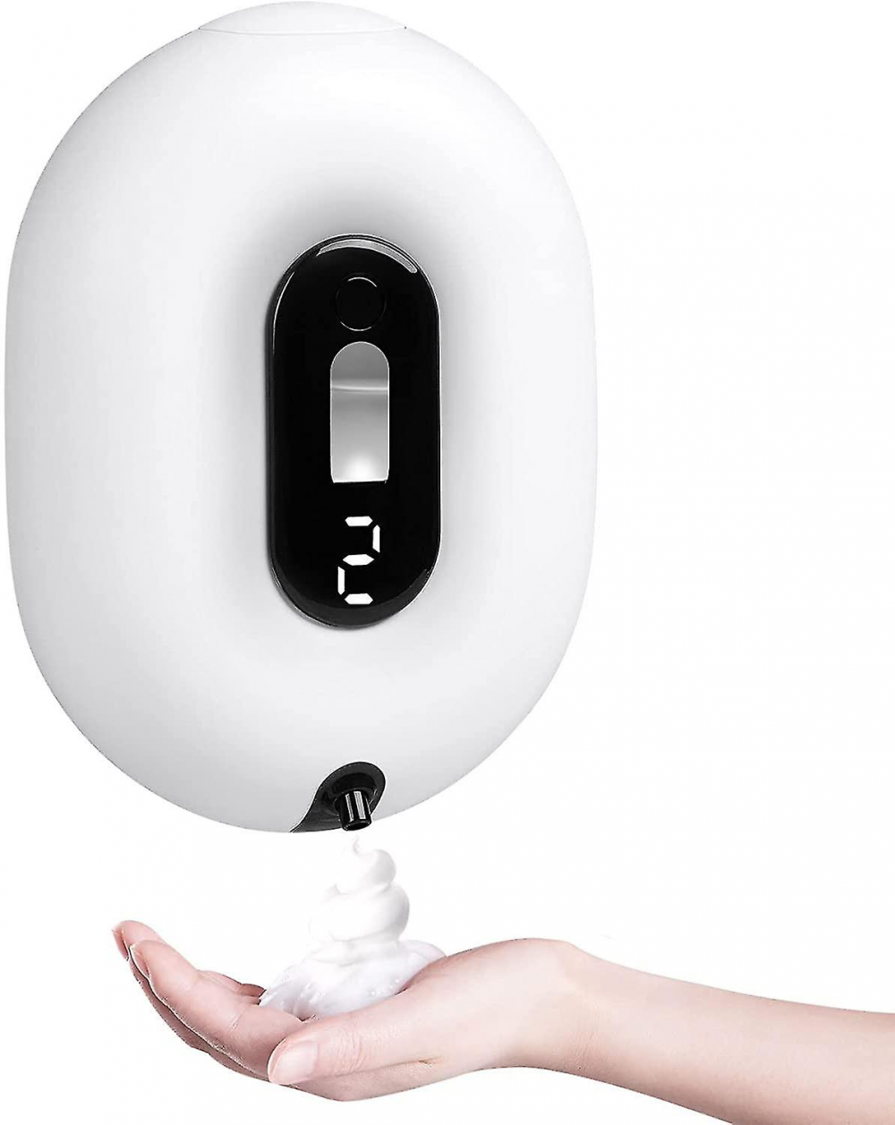Automatyczny dozownik mydła, 2-stopniowy, ładowalny dozownik mydła w pianie, 280 ml (biały)
