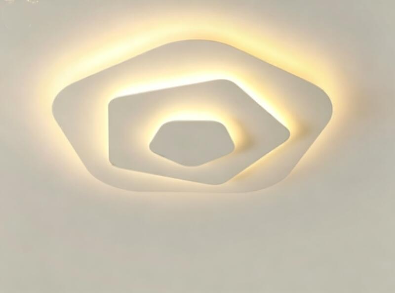 Lampa sufitowa LED, 42W, biała, trzy regulowane temperatury barwowe, kształt pięcioramiennej gwiazdy, odpowiednia do sypialni, salonów itp., 50cm.