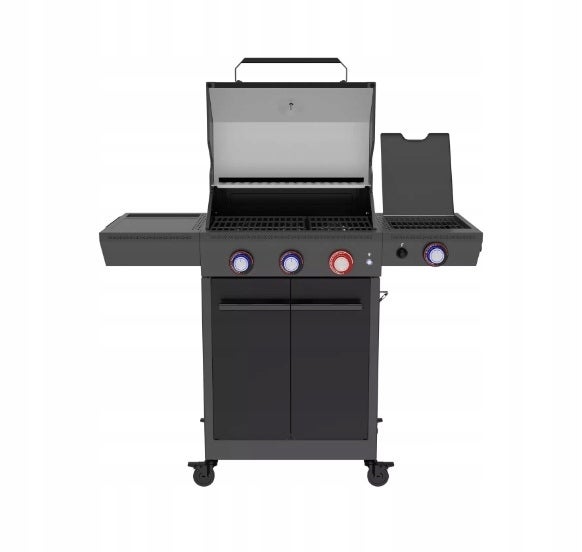 GRILL GAZOWY EL FUEGO KEY WEST 3+1 13kW ŻELIWNY RUSZT STREFA TURBO SOLIDNY