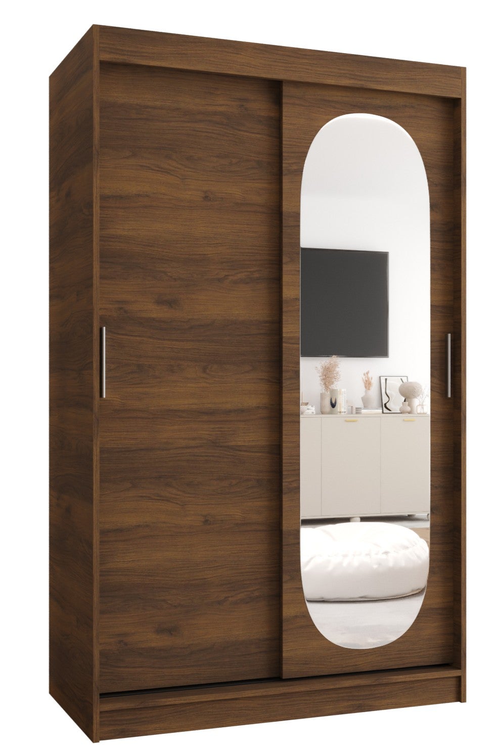 Szafa przesuwna garderoba ROYAL 120 x 62 x 200 cm Orzech Warmia