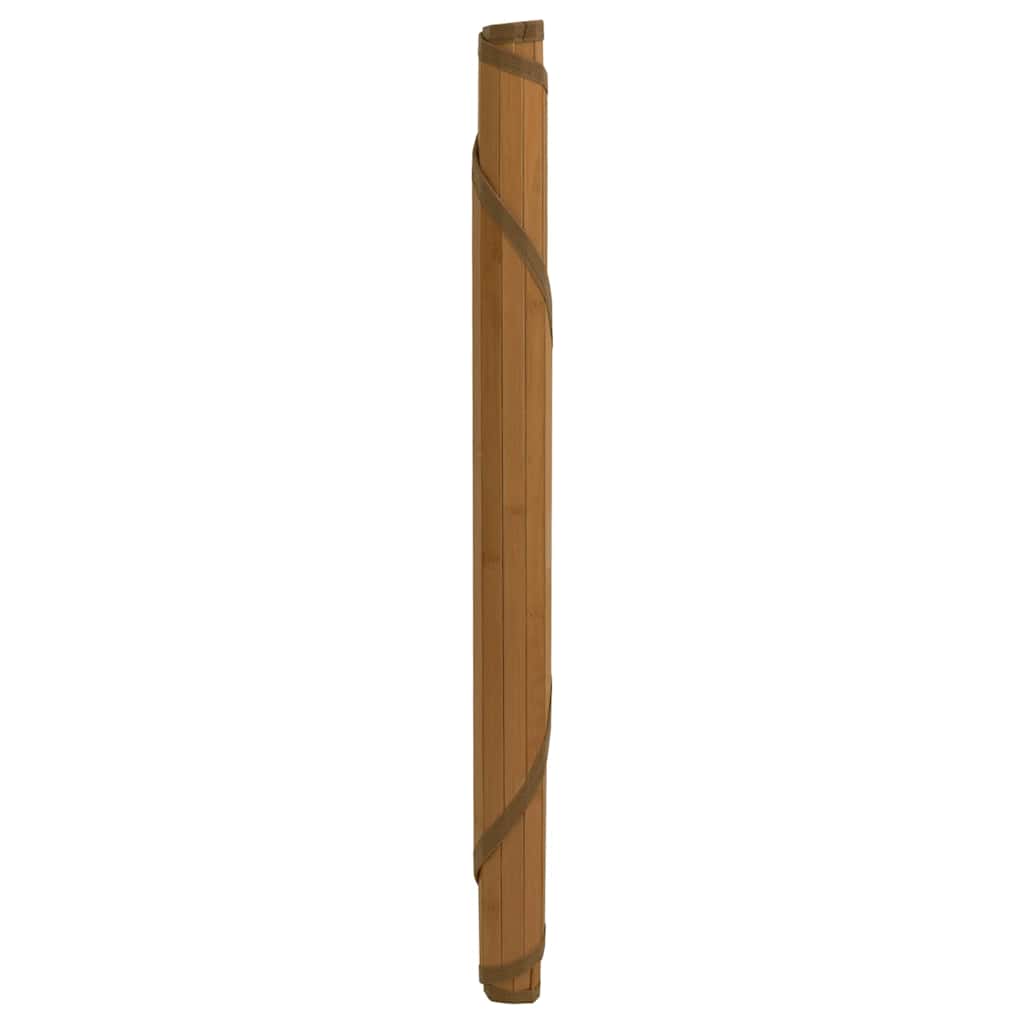 Dywan okrągły, brązowy, 100 cm, bambusowy