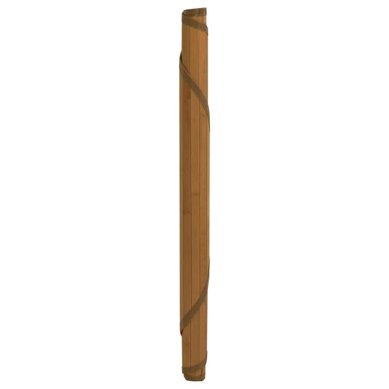 Dywan okrągły, brązowy, 100 cm, bambusowy
