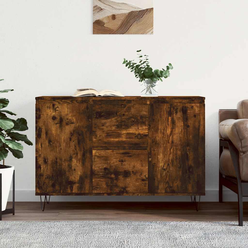 vidaXL Szafka, przydymiony dąb, 101,5x35x70 cm, materiał drewnopochodny