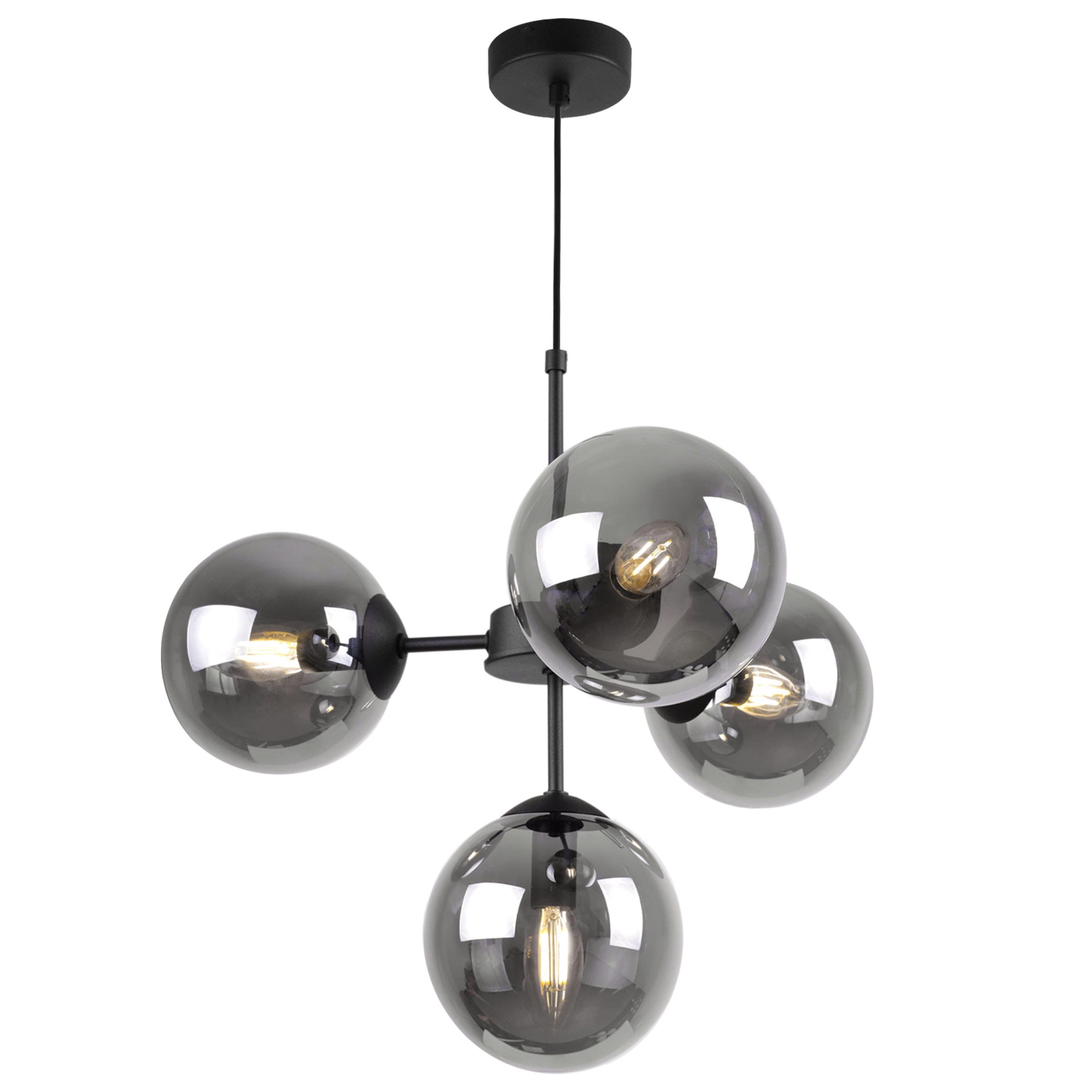 Lampa sufitowa wisząca Light Home LH Imperia 4x E14 60W czarny