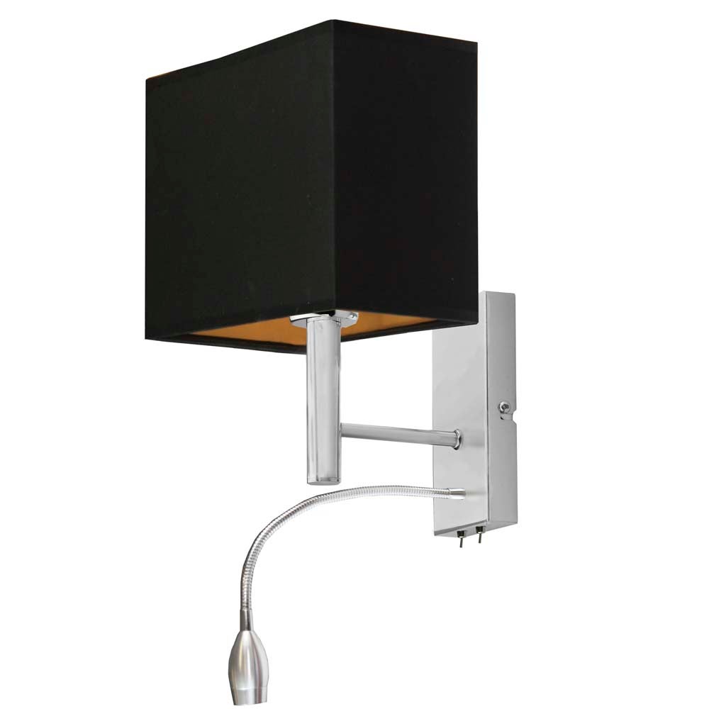 Kinkiet LED lampa ścienna lampa na ścianę z abażurem prostokąt GRAND