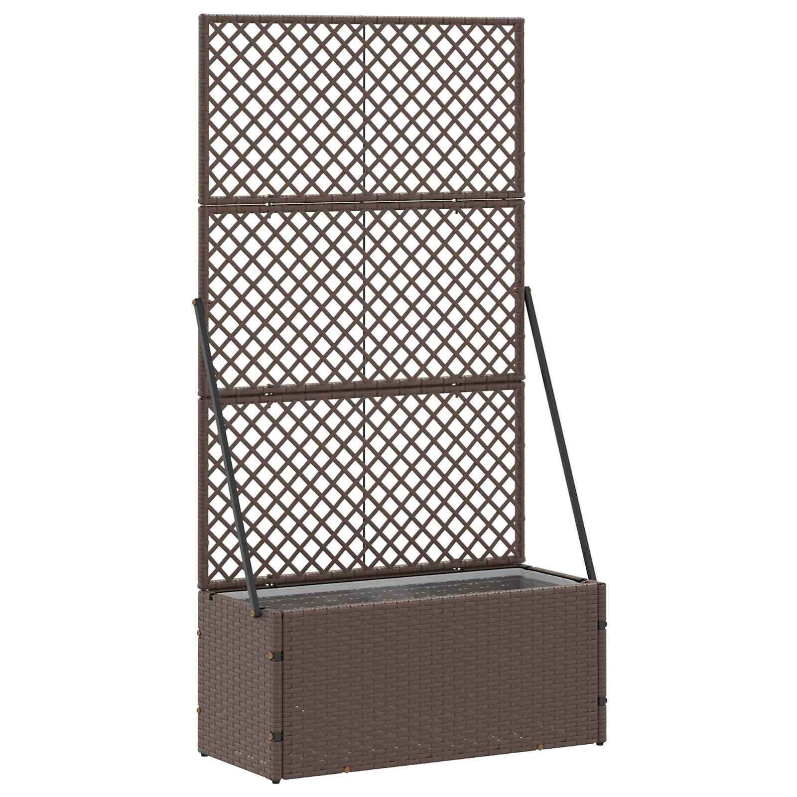 Osłona do treli ogrodowej Brązowy 70 x 30 x 135 cm Metal vidaXL