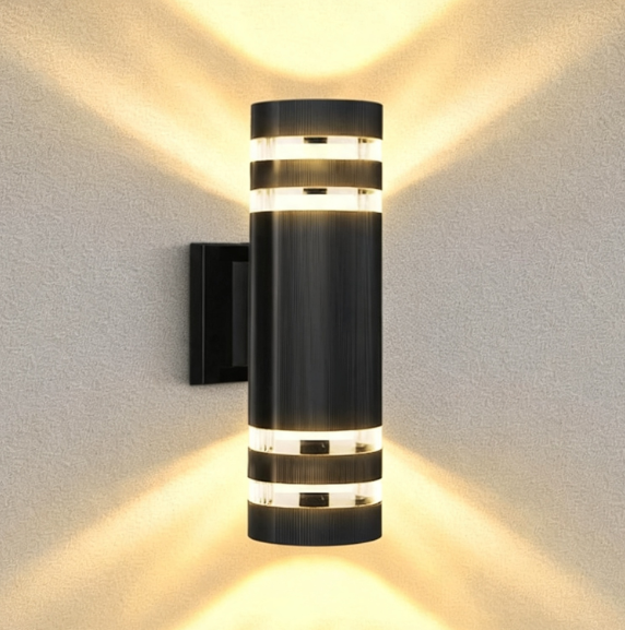 Zewnętrzne lampy ścienne, wodoodporne lampy na ganki, dwugłowicowe lampy ścienne, odpowiednie do ogrodów i ganków