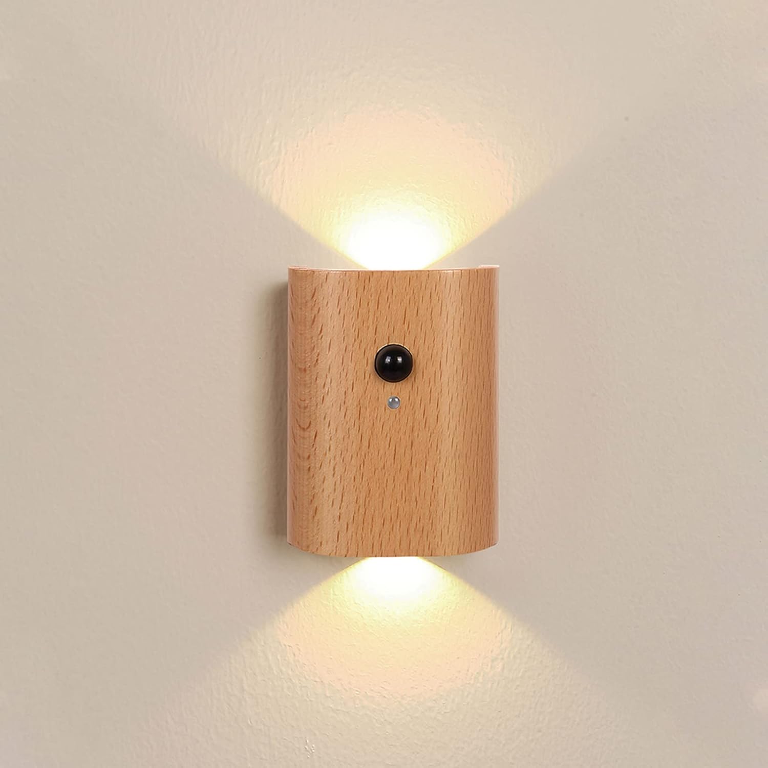 Lampka nocna na schody – inteligentna lampa schodowa z czujnikiem ruchu, akumulatorowa, odpowiednia do sypialni i korytarzy (1 sztuka)