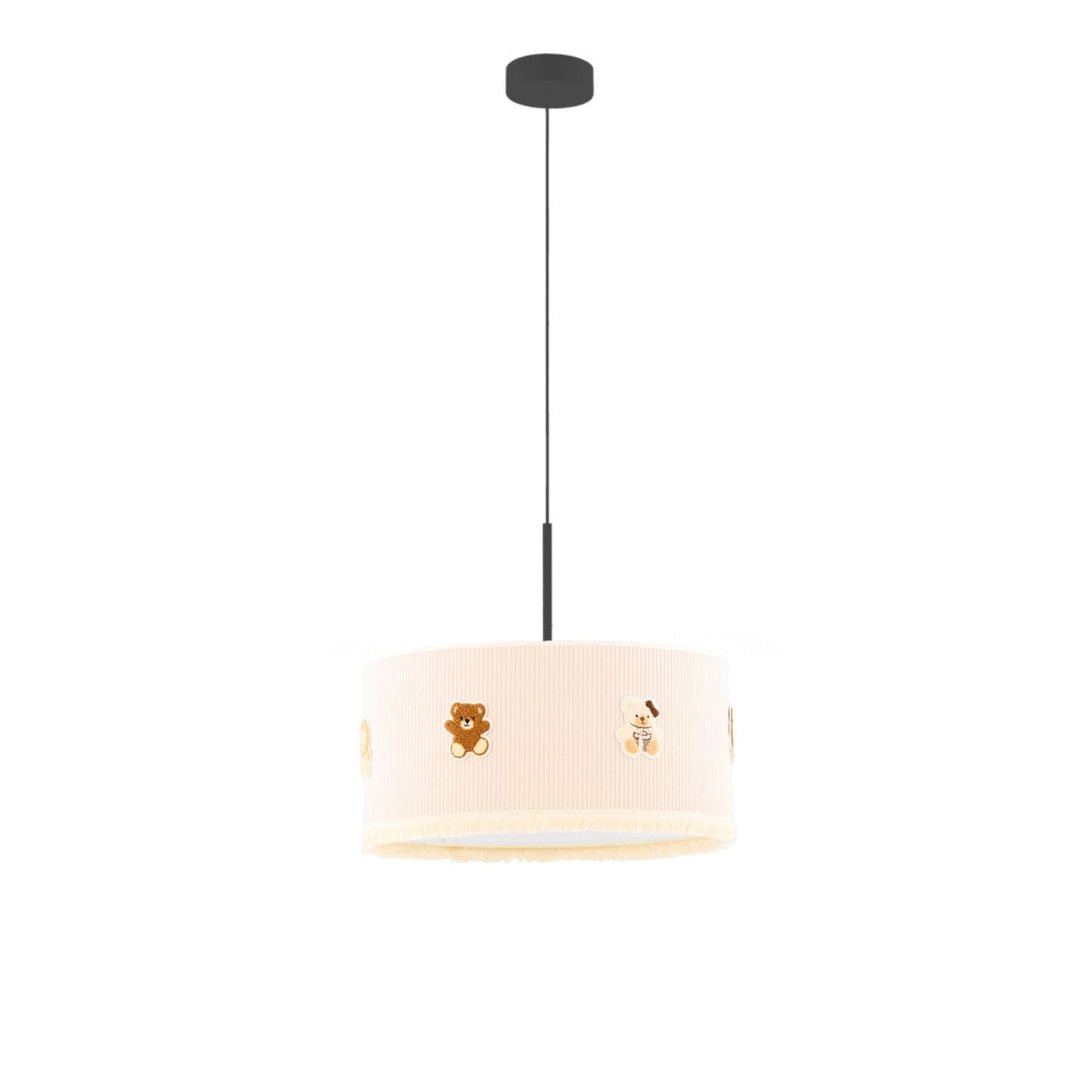Lampa sufitowa żyrandol lampa wisząca z abażurem walec 40 cm TEDDY (+ detal)
