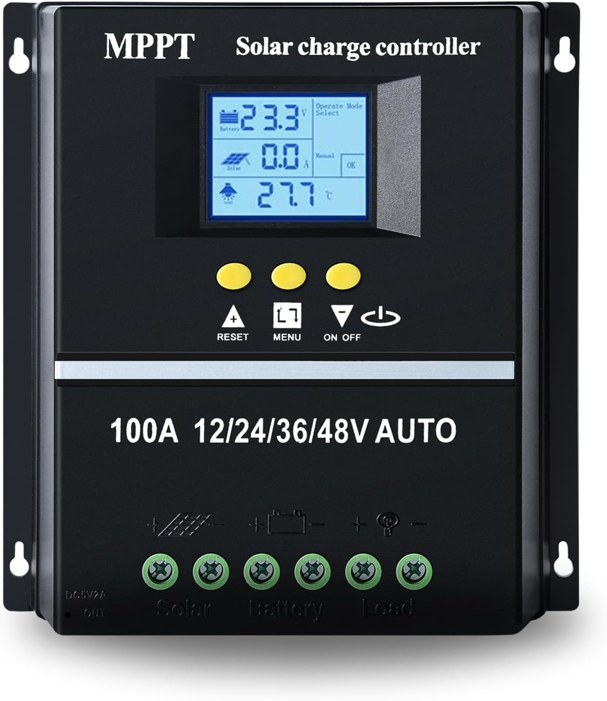 Regulator ładowania słonecznego MPPT 100A – inteligentny regulator do akumulatorów 12 V do 48 V, maksymalna wydajność