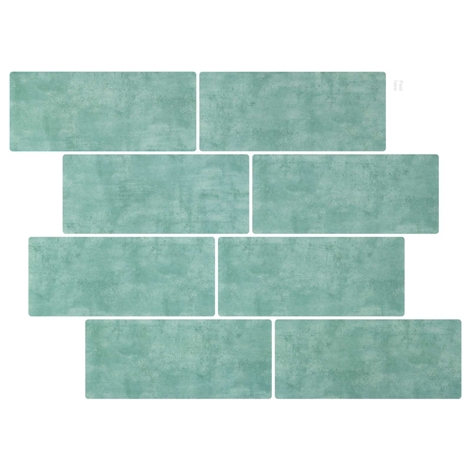 Kafelka subway 10 pcs Szary zielony 29 x 21 cm Poliuretan i PET vidaXL