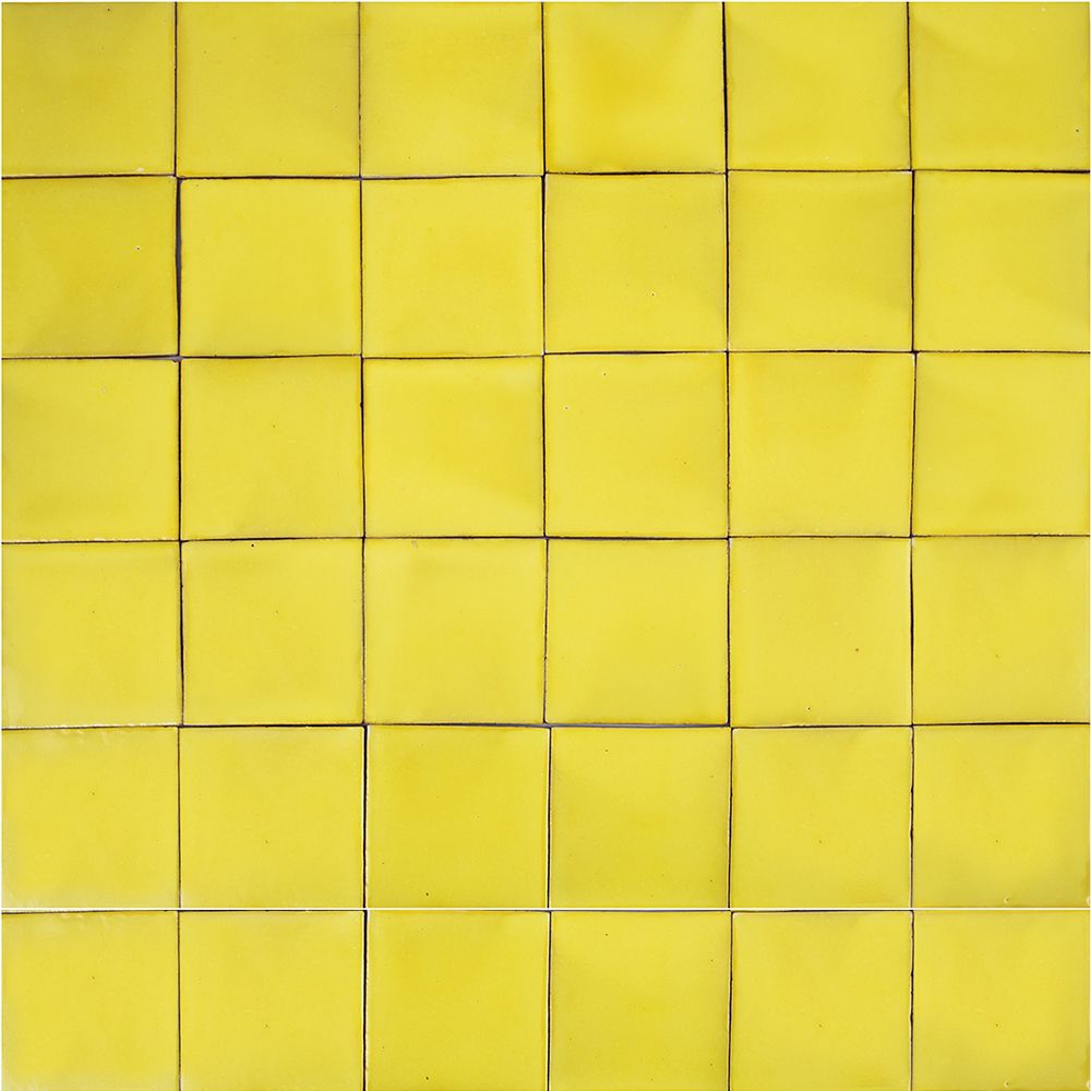 Płytki ceramiczne 10,5×10,5 cm jednokolorowe w kolorze gialle – Ceramico Deslavado – 90 sztuk – do łazienki, kuchni, salonu.