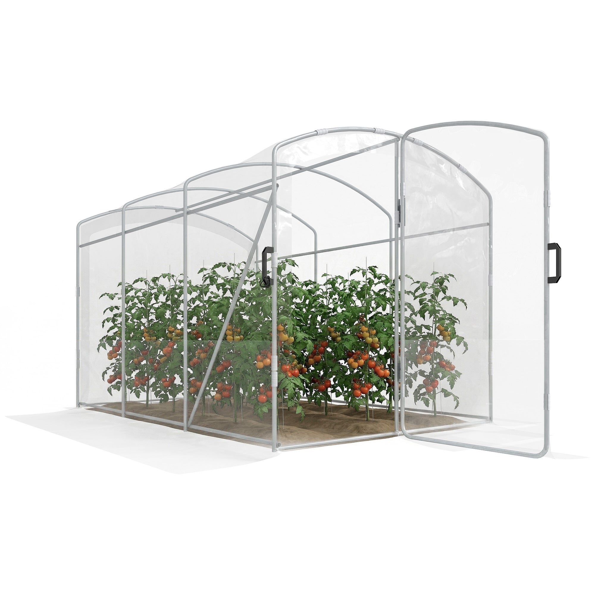 Szklarnia tunelowa, folia transparentna, rama ze stali ocynkowanej, 3 x 2 x 2 m
