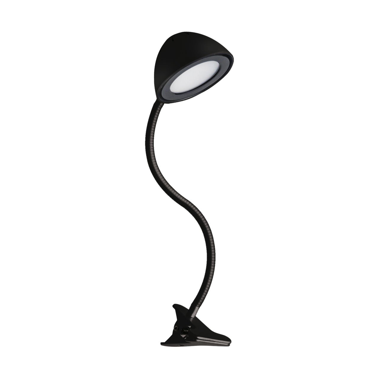 Lampka biurkowa nowoczesna czarna elastyczne ramię klips LED 4W RONI Struhm