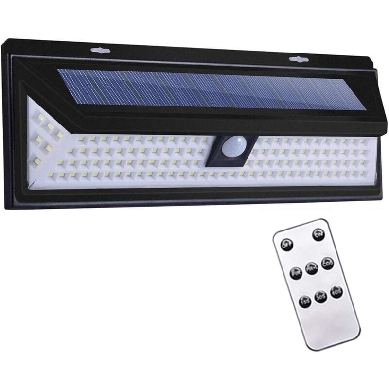 Zewnętrzna lampa solarna, 118 LED z 2 głowicami, solarna lampa bezpieczeństwa zewnętrzna z czujnikiem ruchu, solarna lampa bezpieczeństwa do