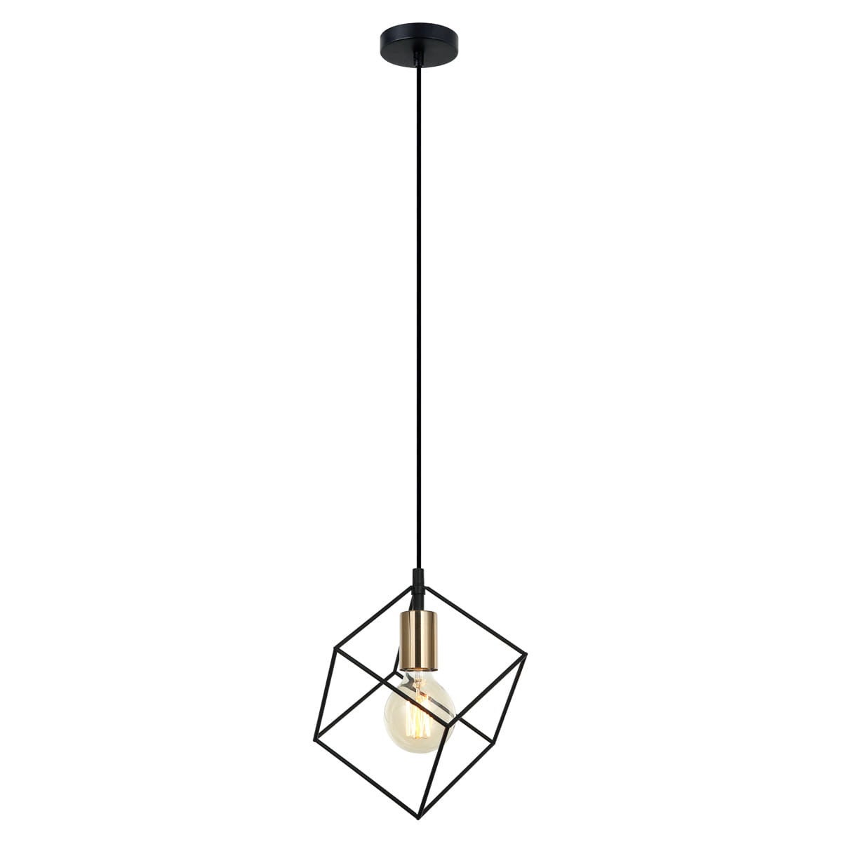 Lampa wisząca Morestel czarno-złota 1xE27x40W metal wym:101x15x15cm IP20 Italux