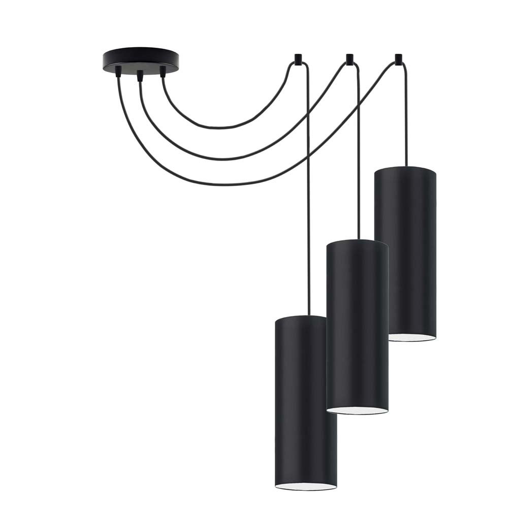 Lampa wisząca zwis żyrandol sufitowa z abażurami tuba POGO Z3