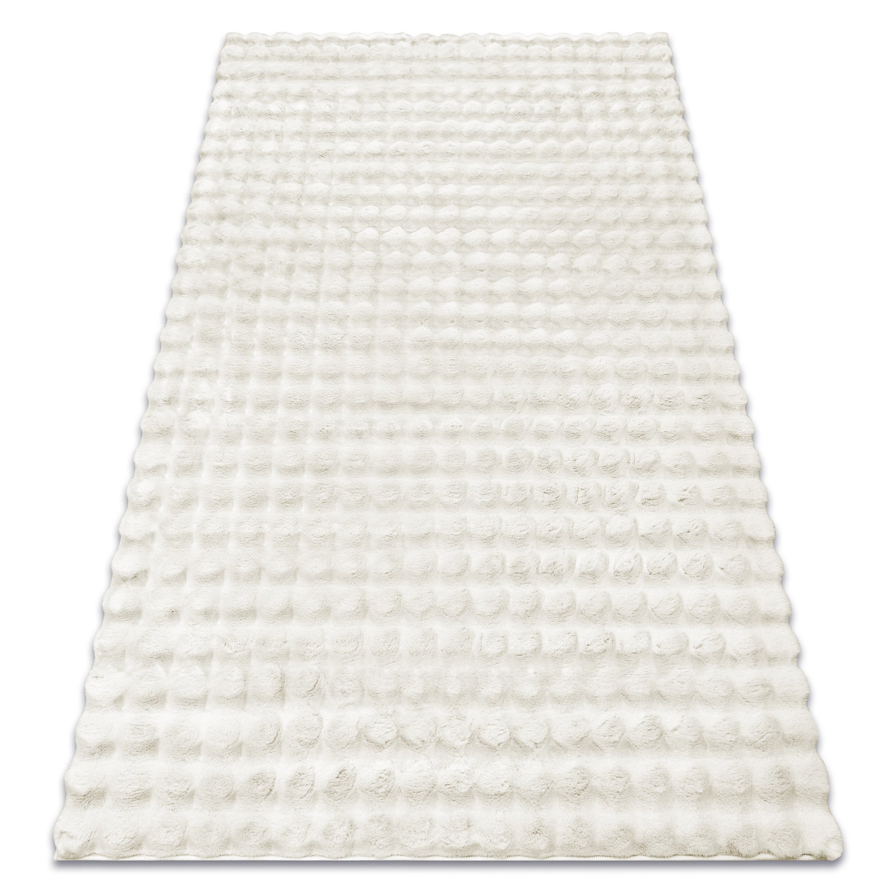 Dywan BUBBLE biały 11 IMITACJA FUTRA KRÓLIKA strukturalny 3D 140x190 cm