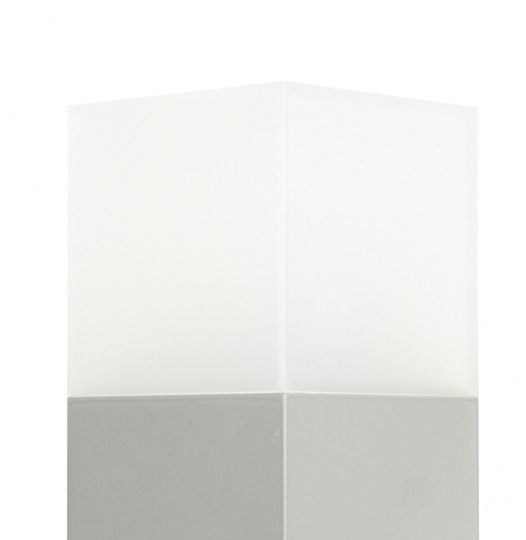 Lampa ogrodowa stojąca Cube srebrna 1xE27x20W IP44 wym: 58 x 8 x 8 cm aluminium SU-MA