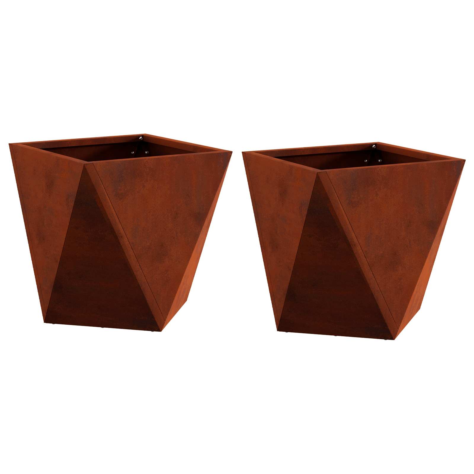 Donica 2 szt. Rdzawy 30 x 30 x 30 cm