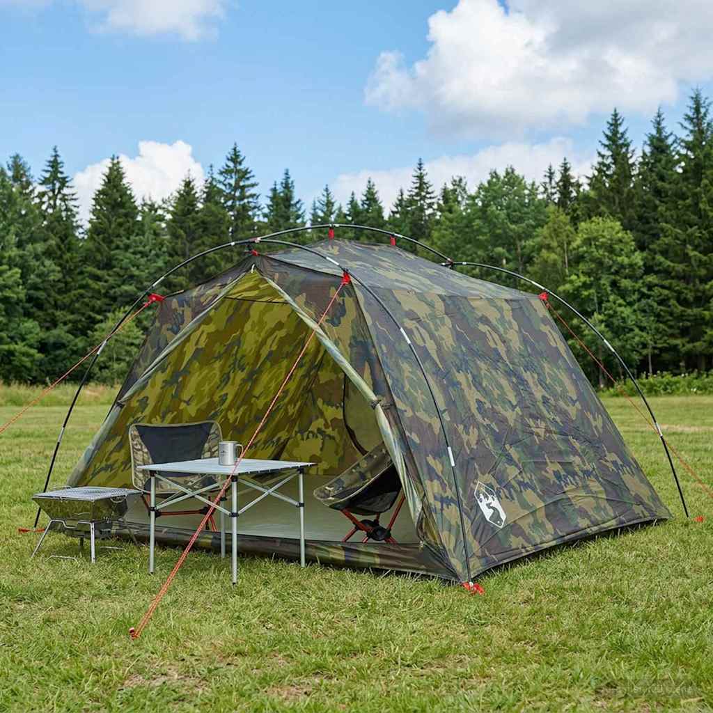 Namiot tunelowy 4-osobowy Moro Polyester 185T z powłoką PU vidaXL