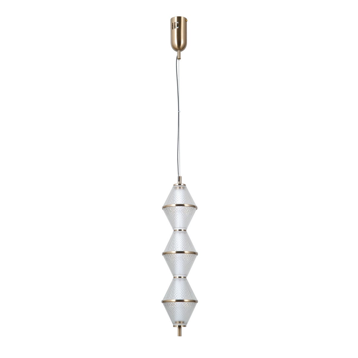 Lampa wisząca FUENTE LED 15W Ciepła biel 1108lm złota wym: 120 x 13 x 13 cm Italux