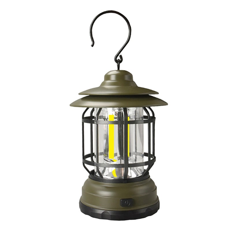 Lampa retro LED, mocne/słabe, 3xAA, IP65, do tarasu/ogrodu.