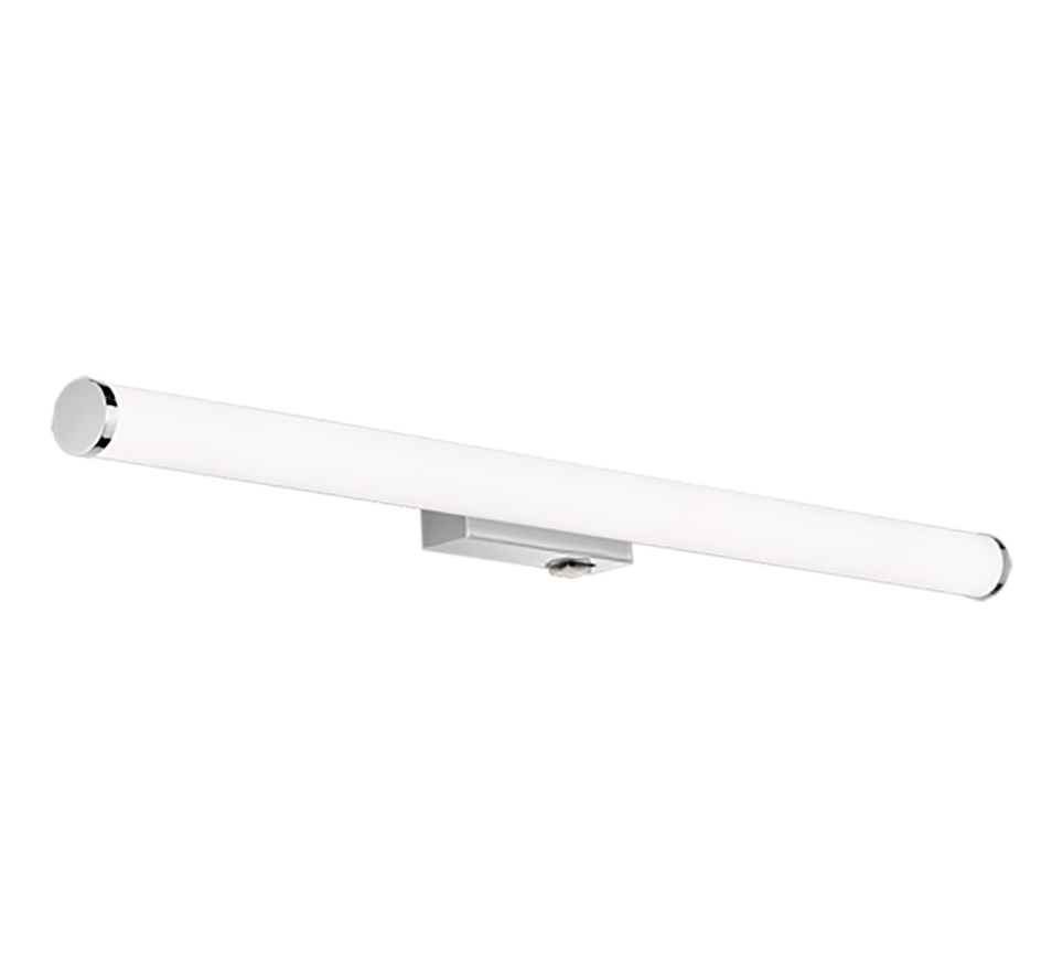 Kinkiet ścienny Mattimo chromowany biały LED 8.6W 3000K 880lm do łazienki wym: 5,5 x 80,4 x 80,4 cm akryl IP44 Trio
