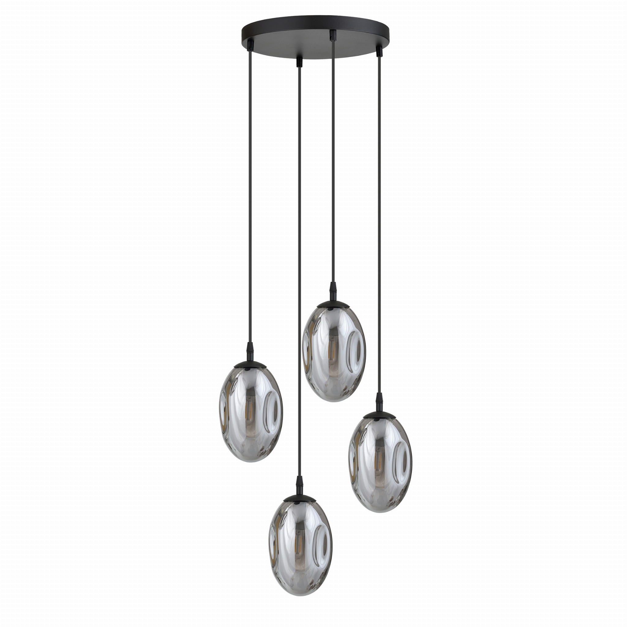 Żyrandol Emibig 4xE14 10W ASTRAL 4 grafitowe klosze 1266/4PREM