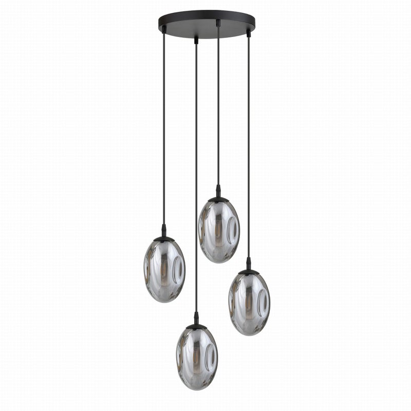 Żyrandol Emibig 4xE14 10W ASTRAL 4 grafitowe klosze 1266/4PREM